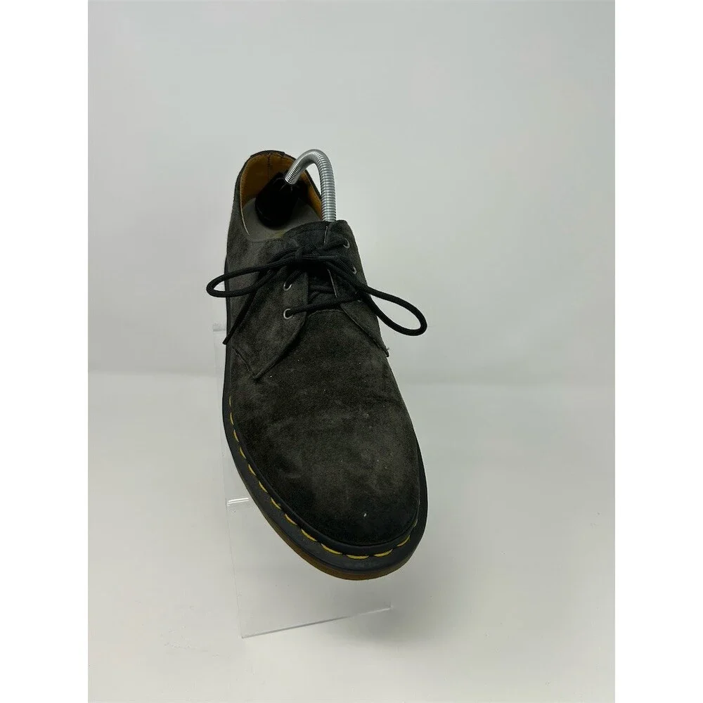 Dr. Martens 1461 Oxford Shoes Unisex Dark Gray Suede Lace Up Casual Size 11
